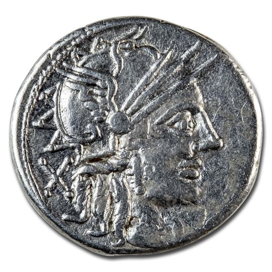 Roman Republic Silver AR Denarius Cn. Carbo (C.121 BC) Ch Fine Roman Republic Silver AR Denarius Cn. Carbo (C.121 BC) Ch Fine